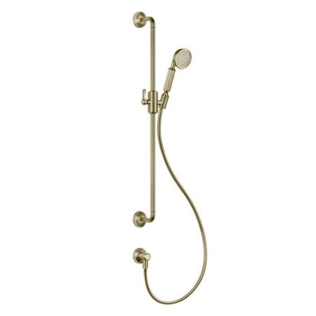 Gessi Venti20 Штанга для душа 80см., с ручным душем, шлангом 150см. и подводом воды, цвет: Brushed Brass PVD