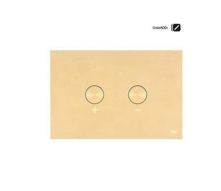 Панель пневматическая двойная OLI BLINK 878781, сталь, золото