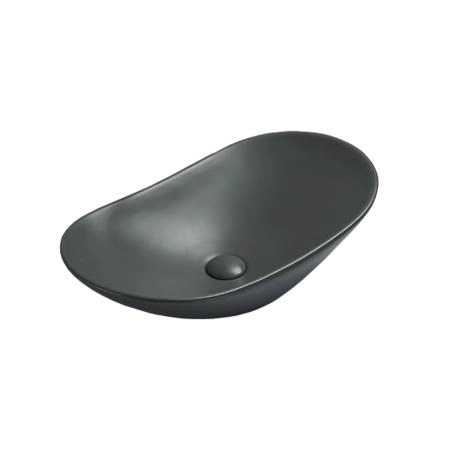 Раковина Vincea VBS-508MA, 615*360*155, накладная, цвет антрацит матовый  фарфор