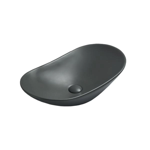 Раковина Vincea VBS-508MA, 615*360*155, накладная, цвет антрацит матовый  фарфор