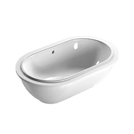 GLOBO Forty3/Bowl Раковина встраиваемая под столешницу  60*37*h20см, без отв-я под смеситель, с переливом, с креплением, цвет белая