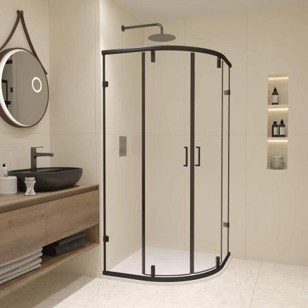 Душевой уголок RGW CL-55B Classic 80x80 Черный матовый прозрачное