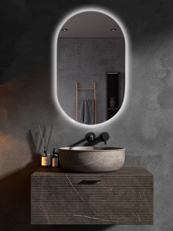 Зеркало Boheme овальное, подсв., сенсор, антизапотевание, 60*110 568