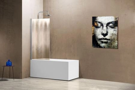 Шторка на ванну Vincea VSB-11800CH, 800*1400, хром, стекло шиншилла