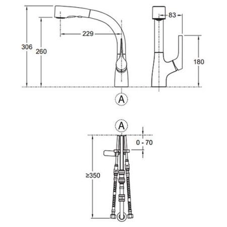 Смеситель Jacob Delafon ELATE E13963-CP для кухни хром