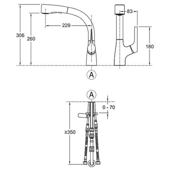 Смеситель Jacob Delafon ELATE E13963-CP для кухни хром