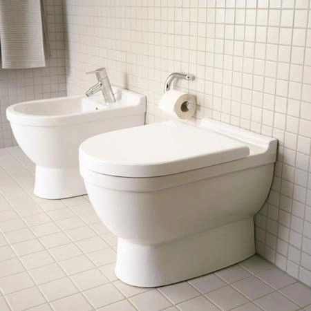 Duravit Starck 3 Биде приставное 56х36см , с 1 отв., покрытие WonderGliss, цвет: белый