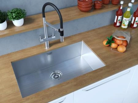 Кухонная мойка Paulmark KOHER PM807444-BS брашированная нерж. сталь 740х440мм нерж. Сталь