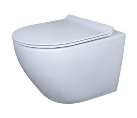 Унитаз Gid Tr2193 49 см подвесной безободковый микролифт белый