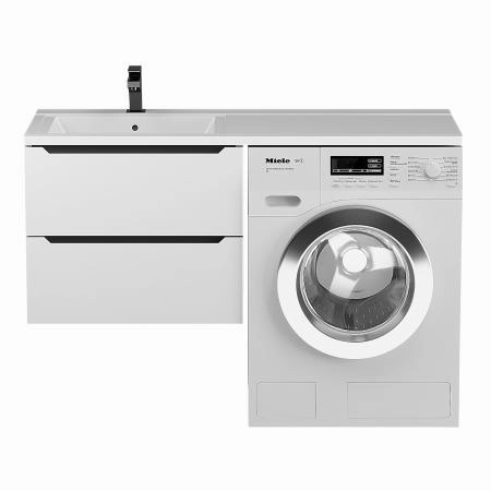 Тумба под стиральную машину Uperwood Tanos 60 см, подвесная, белый/графит