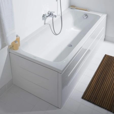 Duravit D-Code Ванна акриловая 150х75x40см, встраиваемая, с 1 наклоном для спины, выпуск в зоне ног, цвет: белый