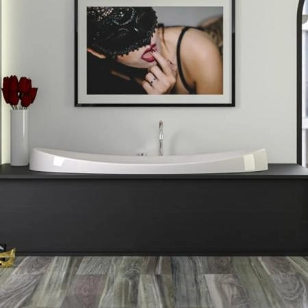Knief Venice Fit Ванна встроенная 180x83x74см с ножками (перелив щелевой), без слива-перелива, цвет: белый (продается со сливом 0100-091-06)