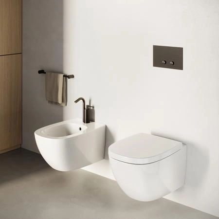 Catalano Alvea Унитаз подвесной 53х36см., безободковый, смыв Tornado, покрытие Cataglaze+, цвет: белый глянцевый