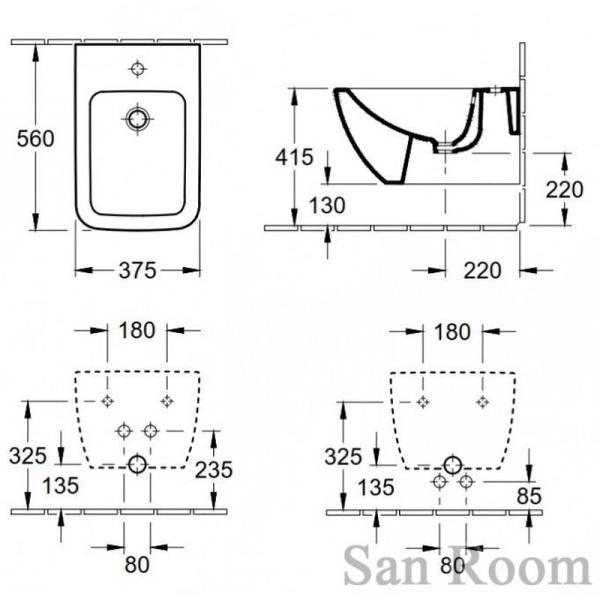 Биде Villeroy&Boch VENTICELLO 44110001 подвесное