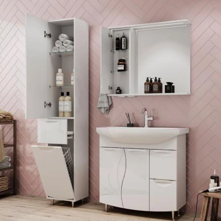 Тумба для ванной Volna Adel 80 2D.2Y напольная (Балтика) раковина отдельно