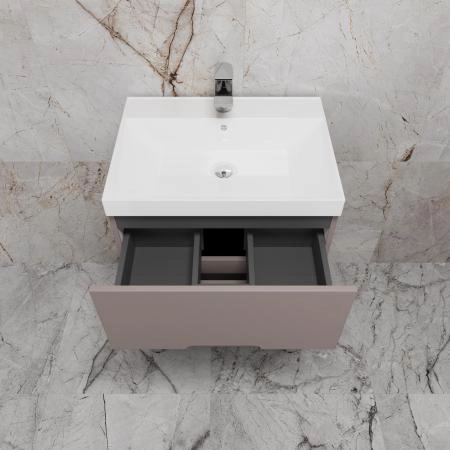 Тумба Style Line "Матис 60" ЛС-00002433 напольная под ASTI 60 (2 ящика), ТАУП ТЁМНЫЙ, ЭМАЛЬ