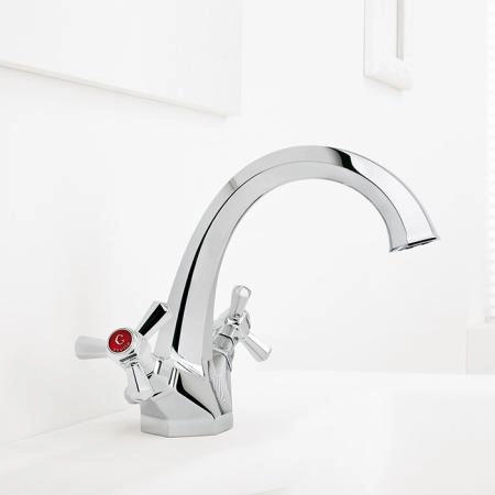 Stella Eccelsa Смеситель для раковины на 1 отверстие 3217M, с донным клапаном, цвет: хром