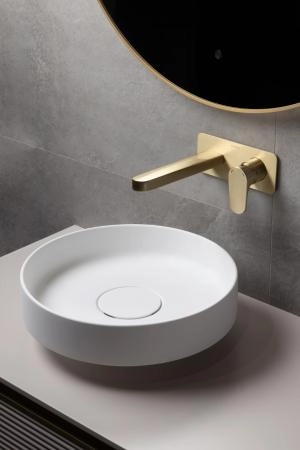 Раковина накладная Boheme SOLE Corian 400*130 Matt White 801-MW