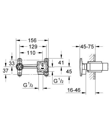 Grohe 23200000 Смеситель однорычажный встраиваемый универсальный механизм, DN 15