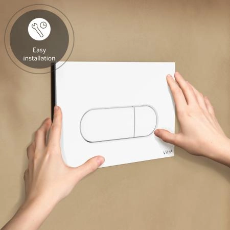 Кнопка смыва для инсталляции VitrA Root Round  740-2200 глянцевая белая двойный смыв