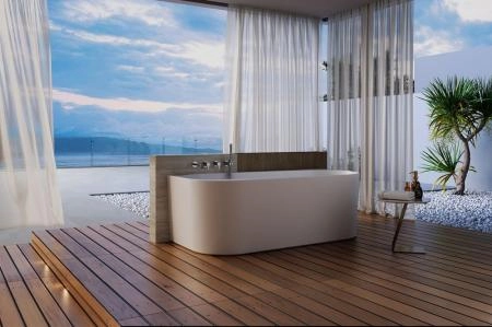 Акриловая ванна ABBER AB9494-1.7 пристенная цвет белый