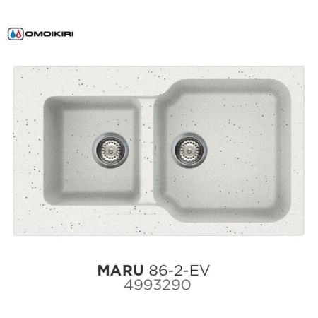 Кухонная мойка Omoikiri Maru 86-2-EV 4993290, 860х500, эверест