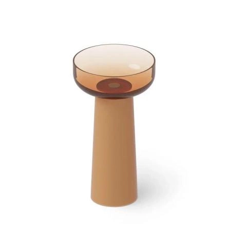 Dea Design Pedestal Basin Раковина 48х48х88см., напольная, без отв., Glasstech, прозрачная смола, цвет: Sunset R1
