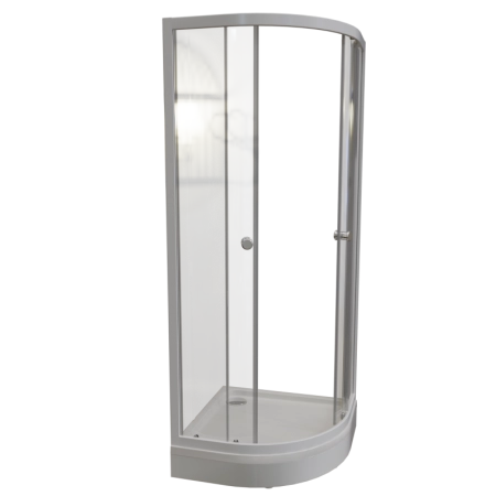 Поддон к душевому углу Берген RD 100х100 (радиальный поддон на раме-подставке с устройством слива (черный), панель)