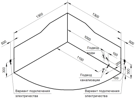Ванна Радомир СОРРЕНТО 3 1-01-0-0-1-039 130x130 см