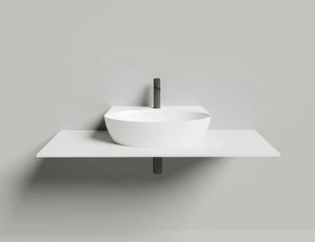 Раковина Salini ALDA WALL 02 S-Sense глянцевая 58x45 140312G накладная  без отв.смесителя