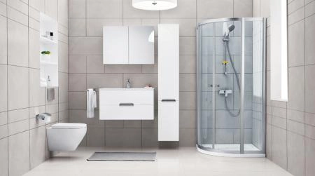 Зеркальный шкаф Am.Pm Spirit M70MCX0801WG 80 см с подсветкой.цвет белый глянец