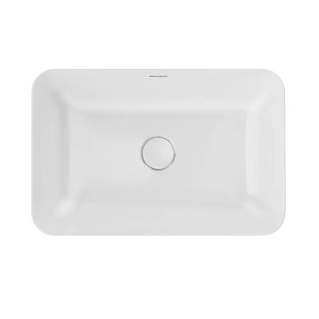 Раковина Kerama Marazzi PLAZA ПЛАЗА PLR.wb.55q накладная 55, прямоугольная, белая глянцевая
