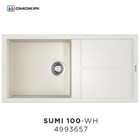 Кухонная мойка Omoikiri Sumi 100-WH 4993657, 1000*500 белый