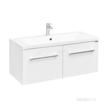 Тумба под раковину AQUATON Мадрид 100 М 2 ящика белый 1A128001MA010