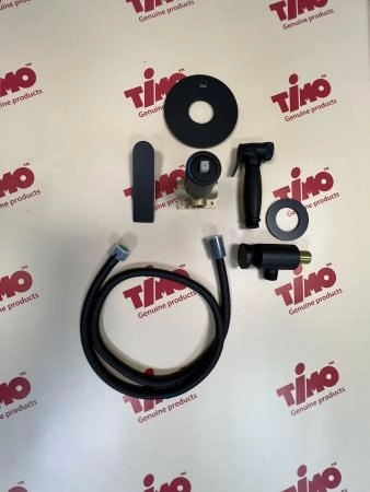 Смеситель встроенный с гигиеническим душем Timo Anni 2789/03SM черный