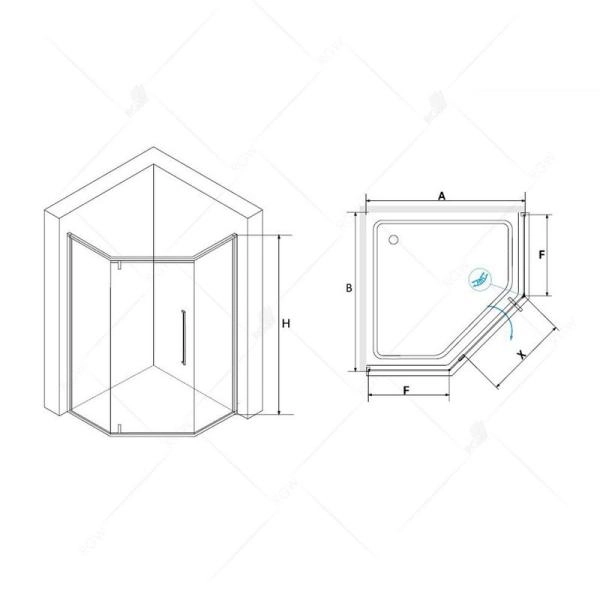 Душевой уголок RGW Stilvoll SV-81B 80x80 стекло прозрачное/профиль черный 32328188-14