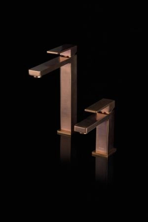 Cмеситель для умывальника Boheme Qubic Copper Brushed 471-CB