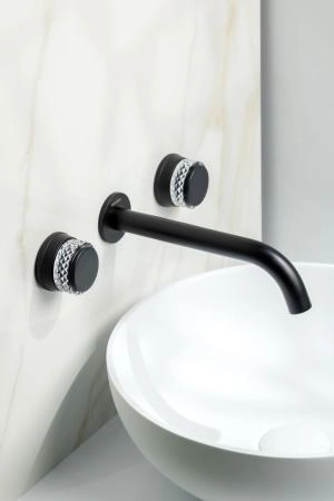 Смеситель из стены Boheme AURA на 3 отв. BLACK 152-2-B-A