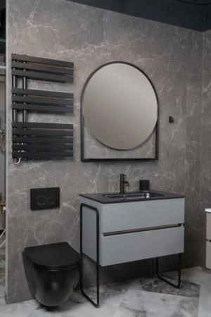 Тумба без раковины Boheme Vallessi 80*46cm DUST Grey мат 2 полки (402) 837-080-GD mat