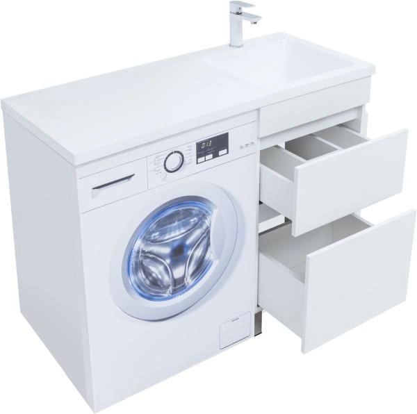 Тумба под раковину Aquanet Вега 48 белый глянец