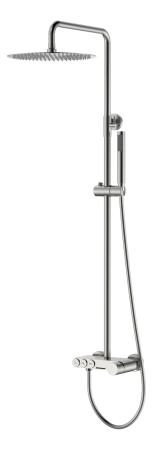 Стойка для душа Boheme STICK Nikel Brush c ручкой DIAMOND 128-NB