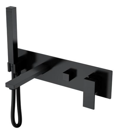 Смеситель для ванны Boheme встроенный Qubic Matt Black 474-2-B