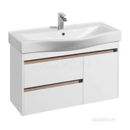 Тумба под раковину AQUATON Нортон 100 белая 1A249001NT010