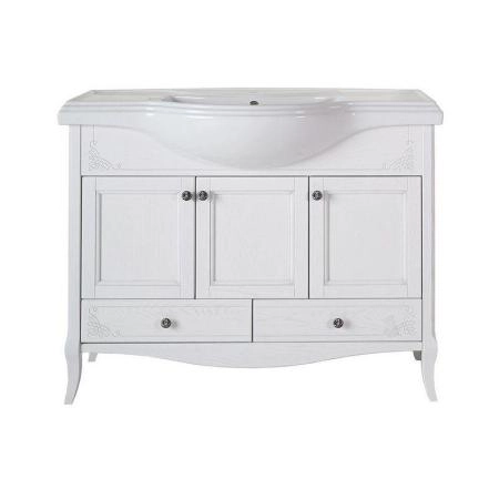 Тумба под раковину ASB-Woodline Салерно 105 патина серебро