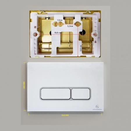 Клавиша смыва GROCENBERG KP3060W, белый