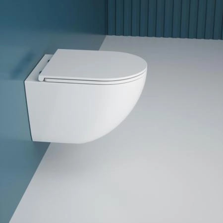 Унитаз ESBANO GARDENA-49T торнадо безободковый подвесной белый 490x360x360