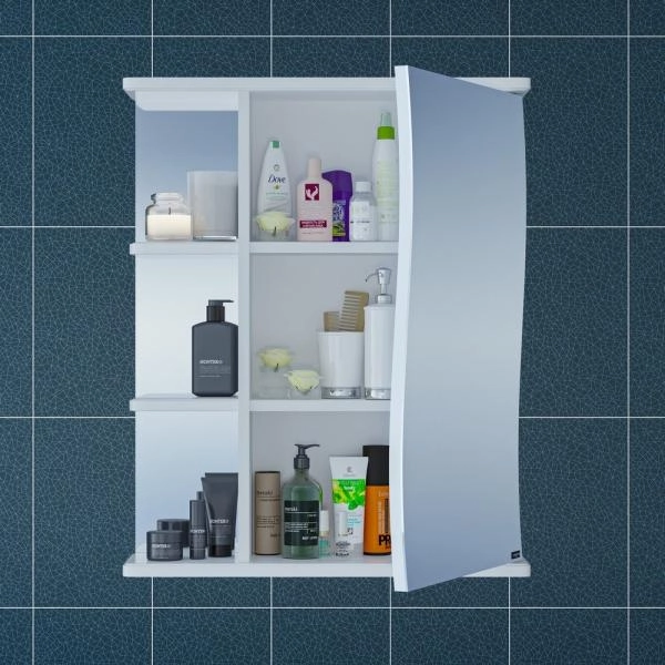 Зеркальный шкаф СаНта Волна 60, правый 101014