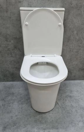 Унитаз Ceramalux 1223A напольный безбодковый с бачком ( GEBERIT ) сиденье микролифт, белый