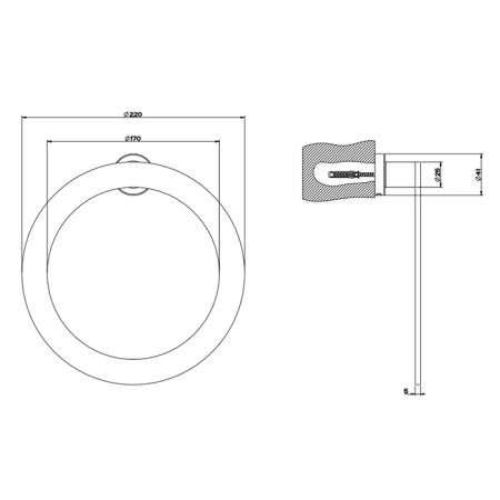 Gessi Emporio accessories Полотенцедержатель кольцевой, цвет: Black XL