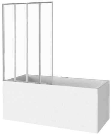 Шторка для ванны GOOD DOOR SCREEN GR4-100-C-CH 4 ств., 4 мм 100 прозрачное